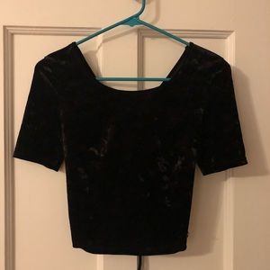 Velvet crop top